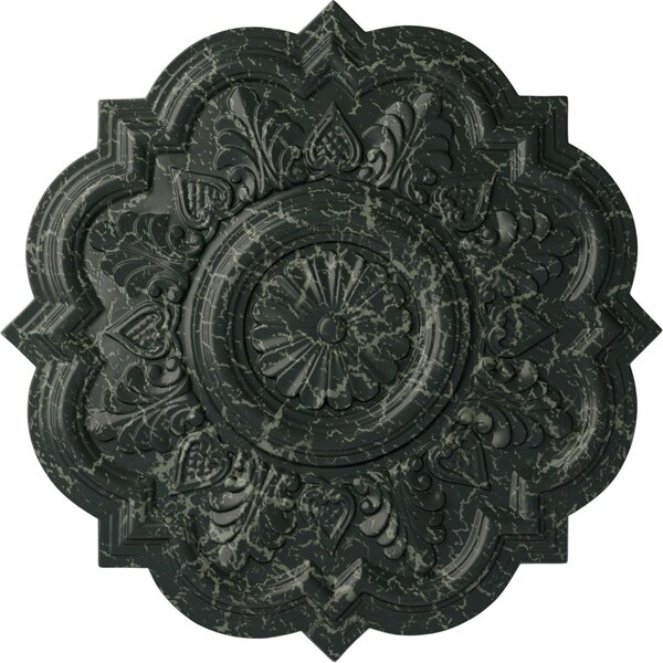 Ekena Millwork Deria Ceiling Medallion (Fits Canopies up to 6"), 20 1/4"OD x 1 1/2"P, Painted Turtle Crackle CM20DRPTC - main